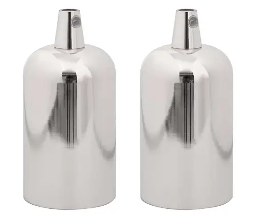 Lampu Turētāji 2 Gab Satin Nickel E27 Vidaxl