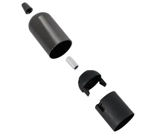 Lampu Turētāji 2 Gab Glossy Black E27 Vidaxl