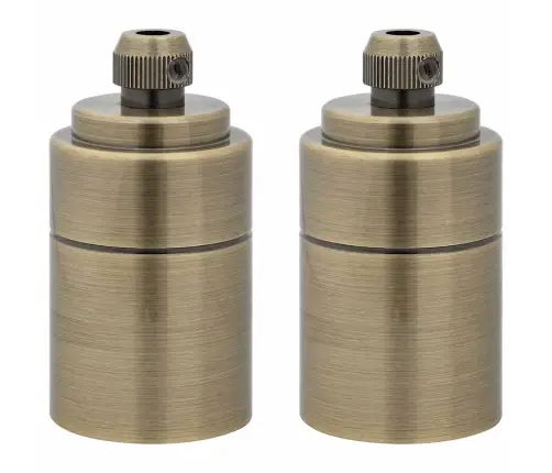 Lampu Turētāji 2 Gab Bronze E27 Vidaxl