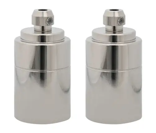 Lampu Turētāji 2 Gab Satin Nickel E27 Vidaxl