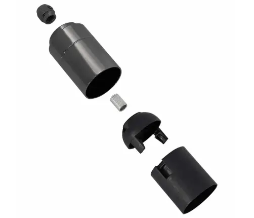 Lampu Turētāji 2 Gab Glossy Black E27 Vidaxl