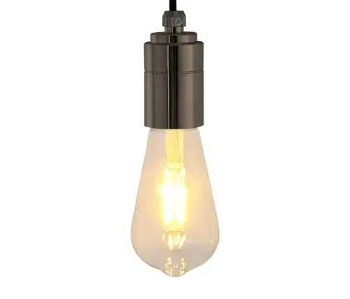 Lampu Turētāji 2 Gab Glossy Black E27 Vidaxl