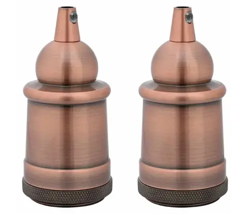 Lempų Laikikliai 2 Vnt Red Bronze E27