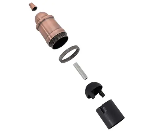 Lempų Laikikliai 2 Vnt Red Bronze E27