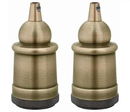 Lampu Turētāji 2 Gab Bronze E27 Vidaxl