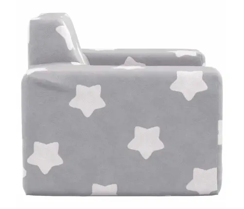 Bērnu Dīvāns, Gaiši Pelēks Ar Zvaigznēm, Mīksts Plīšs Vidaxl