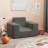 Vaikiška Sofa, Antracito Spalvos, Minkštas Pliušas