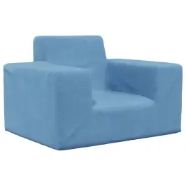 Vaikiška Sofa, Mėlynos Spalvos, Minkštas Pliušas