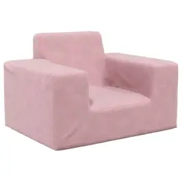 Vaikiška Sofa, Rožinės Spalvos, Minkštas Pliušas