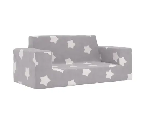 2-Kohaline Lastediivan Tähtedega, Helehall, Pehme Plüüs