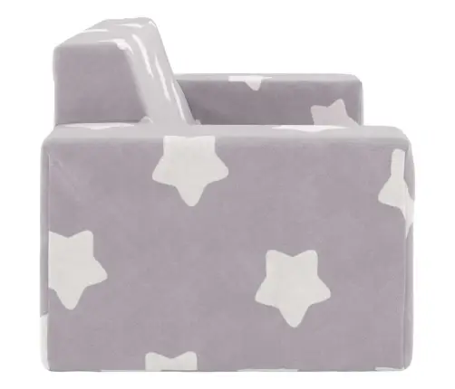2-Kohaline Lastediivan Tähtedega, Helehall, Pehme Plüüs