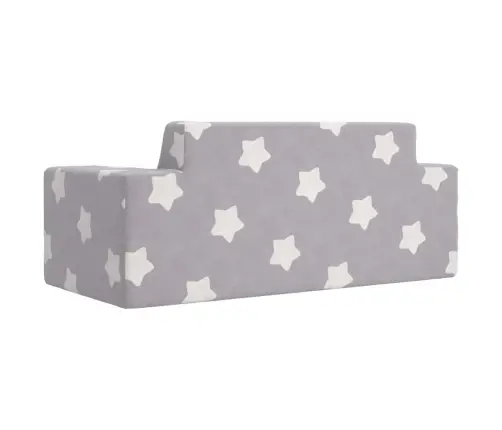 2-Kohaline Lastediivan Tähtedega, Helehall, Pehme Plüüs