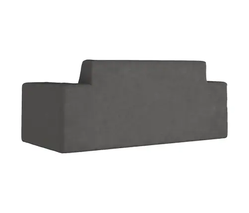 Dvivietė Vaikiška Sofa, Antracito Spalvos, Minkštas Pliušas