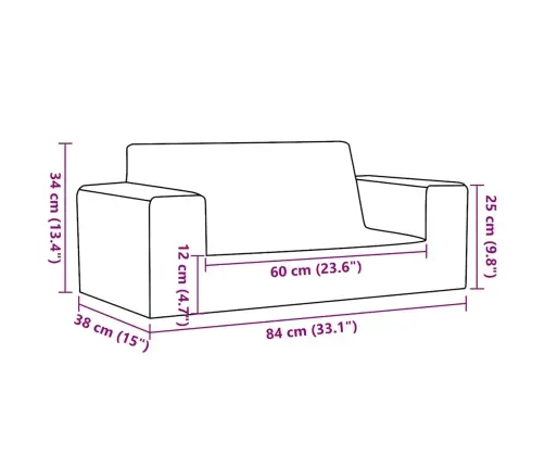 2-Kohaline Lastediivan, Sinine, Pehme Plüüs
