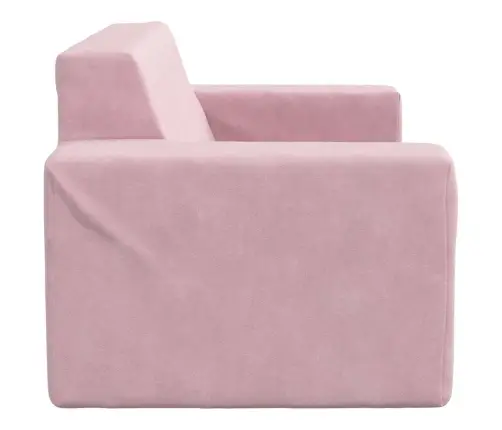 Divvietīgs Bērnu Dīvāns, Rozā, Mīksts Plīšs Vidaxl