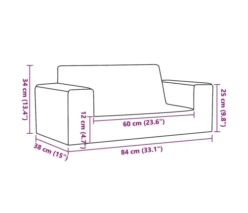 Divvietīgs Bērnu Dīvāns, Rozā, Mīksts Plīšs Vidaxl