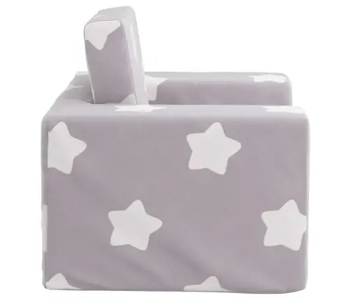 Bērnu Dīvāngulta, Gaiši Pelēka Ar Zvaigznēm, Mīksts Plīšs Vidaxl