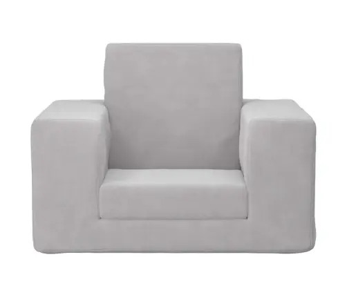 Bērnu Dīvāngulta, Gaiši Pelēka, Mīksts Plīšs Vidaxl