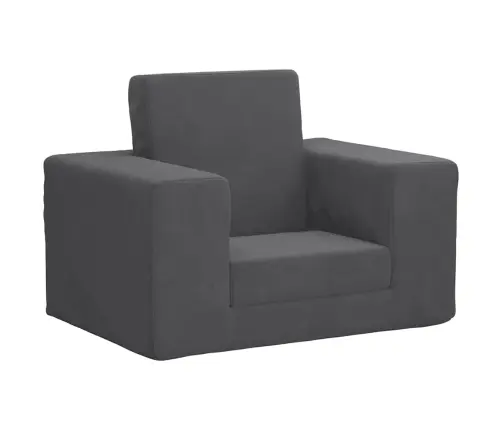 Bērnu Dīvāngulta, Antracītpelēka, Mīksts Plīšs Vidaxl
