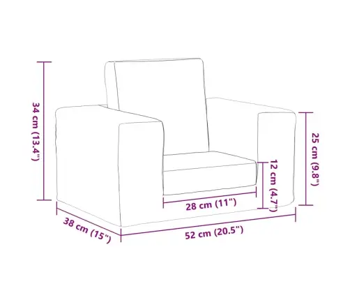 Bērnu Dīvāngulta, Antracītpelēka, Mīksts Plīšs Vidaxl
