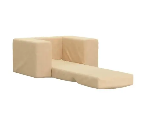 Bērnu Dīvāngulta, Krēmkrāsas, Mīksts Plīšs Vidaxl