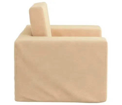 Bērnu Dīvāngulta, Krēmkrāsas, Mīksts Plīšs Vidaxl