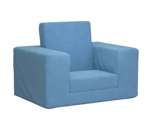 Bērnu Dīvāngulta, Zila, Mīksts Plīšs Vidaxl