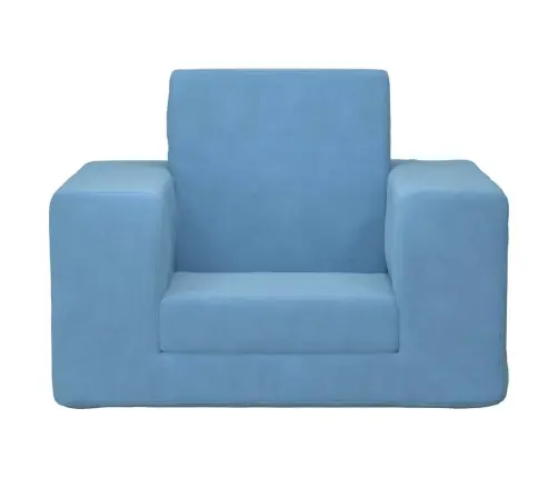 Bērnu Dīvāngulta, Zila, Mīksts Plīšs Vidaxl