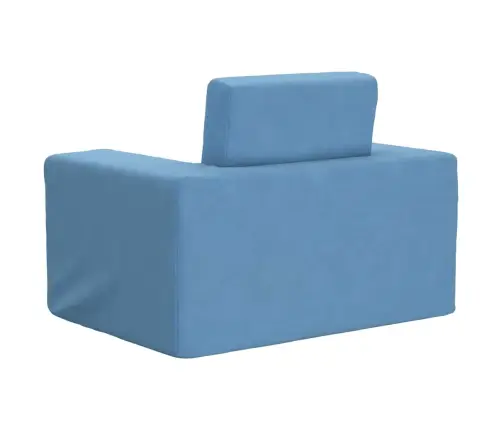 Bērnu Dīvāngulta, Zila, Mīksts Plīšs Vidaxl