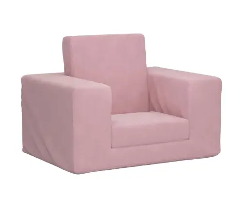 Bērnu Dīvāngulta, Rozā, Mīksts Plīšs Vidaxl