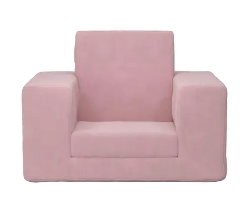 Bērnu Dīvāngulta, Rozā, Mīksts Plīšs Vidaxl