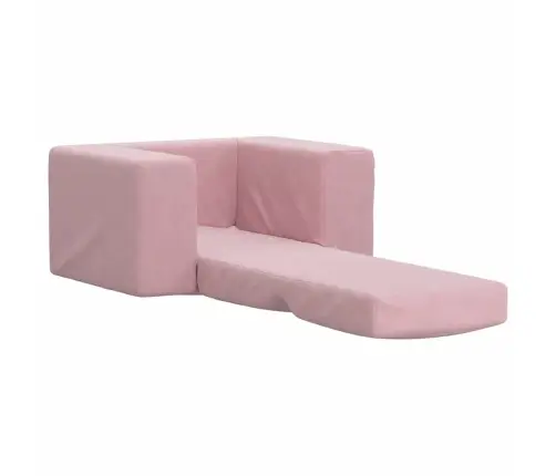 Bērnu Dīvāngulta, Rozā, Mīksts Plīšs Vidaxl