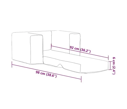 Bērnu Dīvāngulta, Rozā, Mīksts Plīšs Vidaxl
