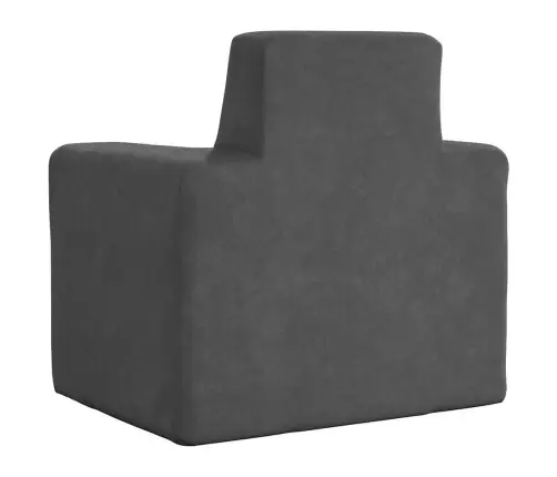 Bērnu Dīvāns, Antracītpelēks, Mīksts Plīšs Vidaxl