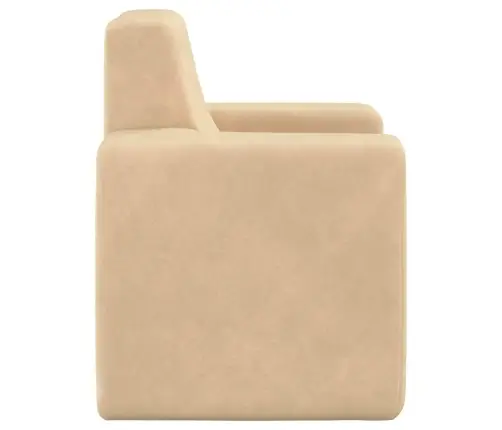 Vaikiška Sofa, Kreminės Spalvos, Minkštas Pliušas