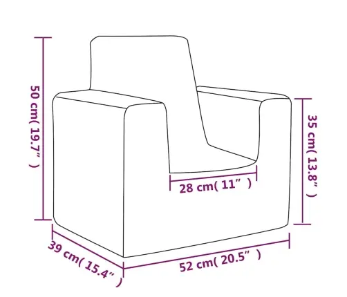 Vaikiška Sofa, Kreminės Spalvos, Minkštas Pliušas