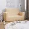 Divvietīgs Bērnu Dīvāns, Krēmkrāsas, Mīksts Plīšs Vidaxl