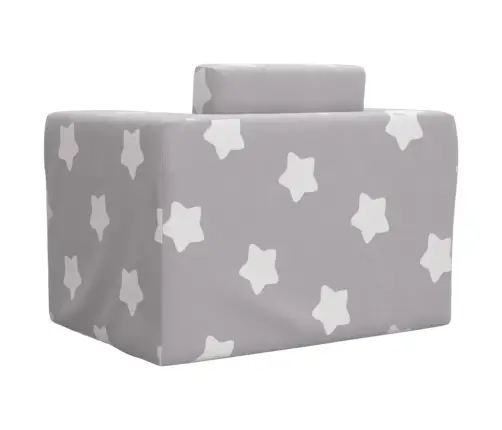 Laste Diivanvoodi Tähtedega, Helehall, Pehme Plüüs