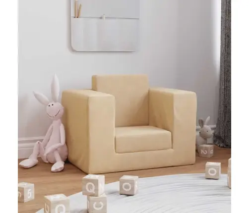 Laste Diivanvoodi, Kreemjas, Pehme Plüüs