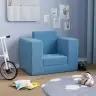 Bērnu Dīvāngulta, Zila, Mīksts Plīšs Vidaxl