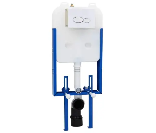 Slēptā Tualetes Ūdens Tvertne Montāžas Rāmis Divu Veidu Iztukšošanai Tērauda Vidaxl