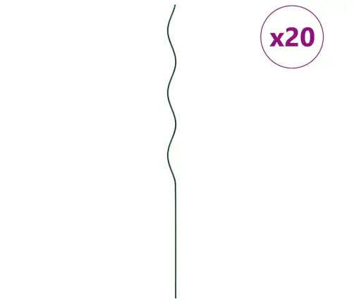 Spirālveida Augu Atbalsti 20 Gab 110 Cm Tērauds Vidaxl