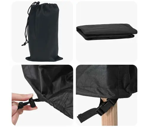 Baldų Uždangalas Juodas 235 X 235 X 85 Cm 600D Oksfordo Audinys