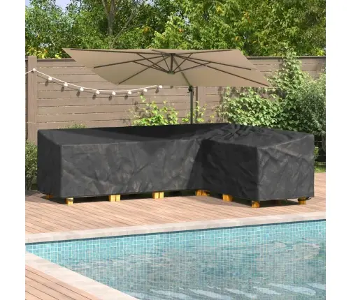 Āra Mēbeļu Pārvalks Melna 286 X 222 X 80 Cm 600D Audums Vidaxl