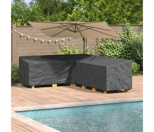 Āra Mēbeļu Pārvalks Melna 286 X 222 X 80 Cm 210D Audums Vidaxl