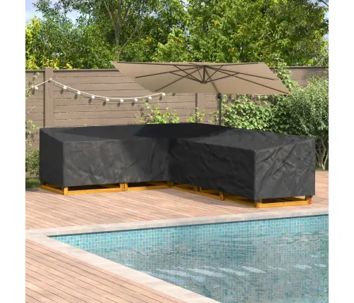 Āra Mēbeļu Pārsegs Melna 355 X 275 X 80 Cm 420D Oksforda Audums Vidaxl