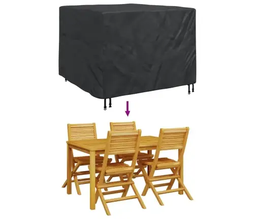 Baldų Uždangalas Paprastas Juoda 125 X 125 X 74 Cm Audinys