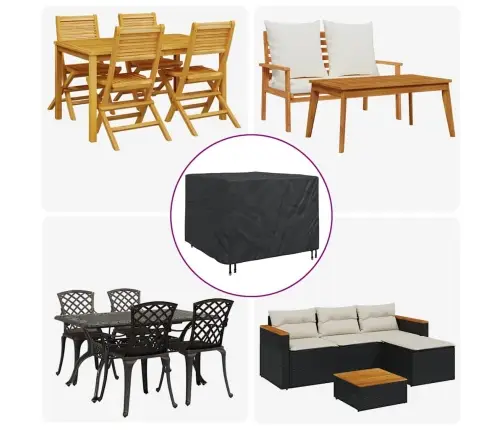 Āra Mēbeļu Pārvalks Melna 135 X 135 X 90 Cm 420D Audums Vidaxl