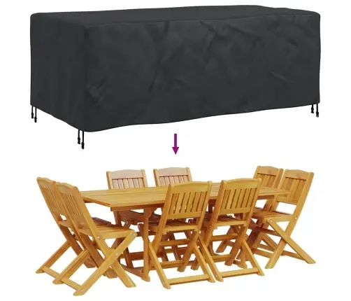 Lauko Baldų Uždangalas Juoda 200 X 110 X 70 Cm 210D