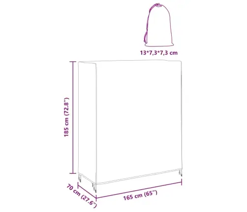 Välimööbli Kate 165 X 70 X 185 Cm 600D Oxford Kangas